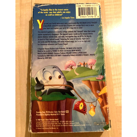 The Brave Little Toaster Slip Cover VHS & Charlotte's Web Slip Cover VHS Lot - Picture 4 of 6